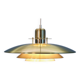 Lampe à suspension danoise en laiton, années 1980