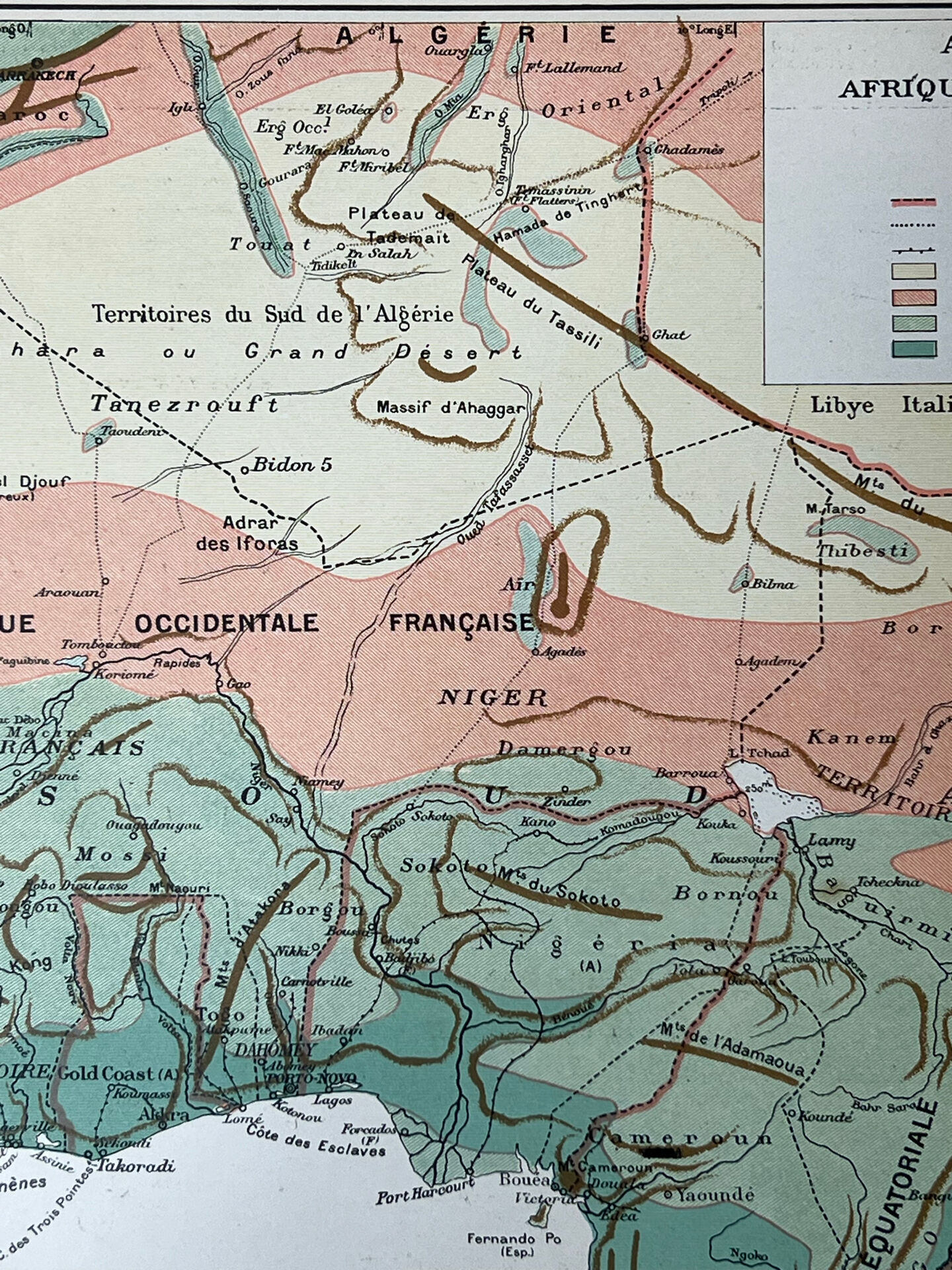 Original map North Africa - 37x27cm - 1908