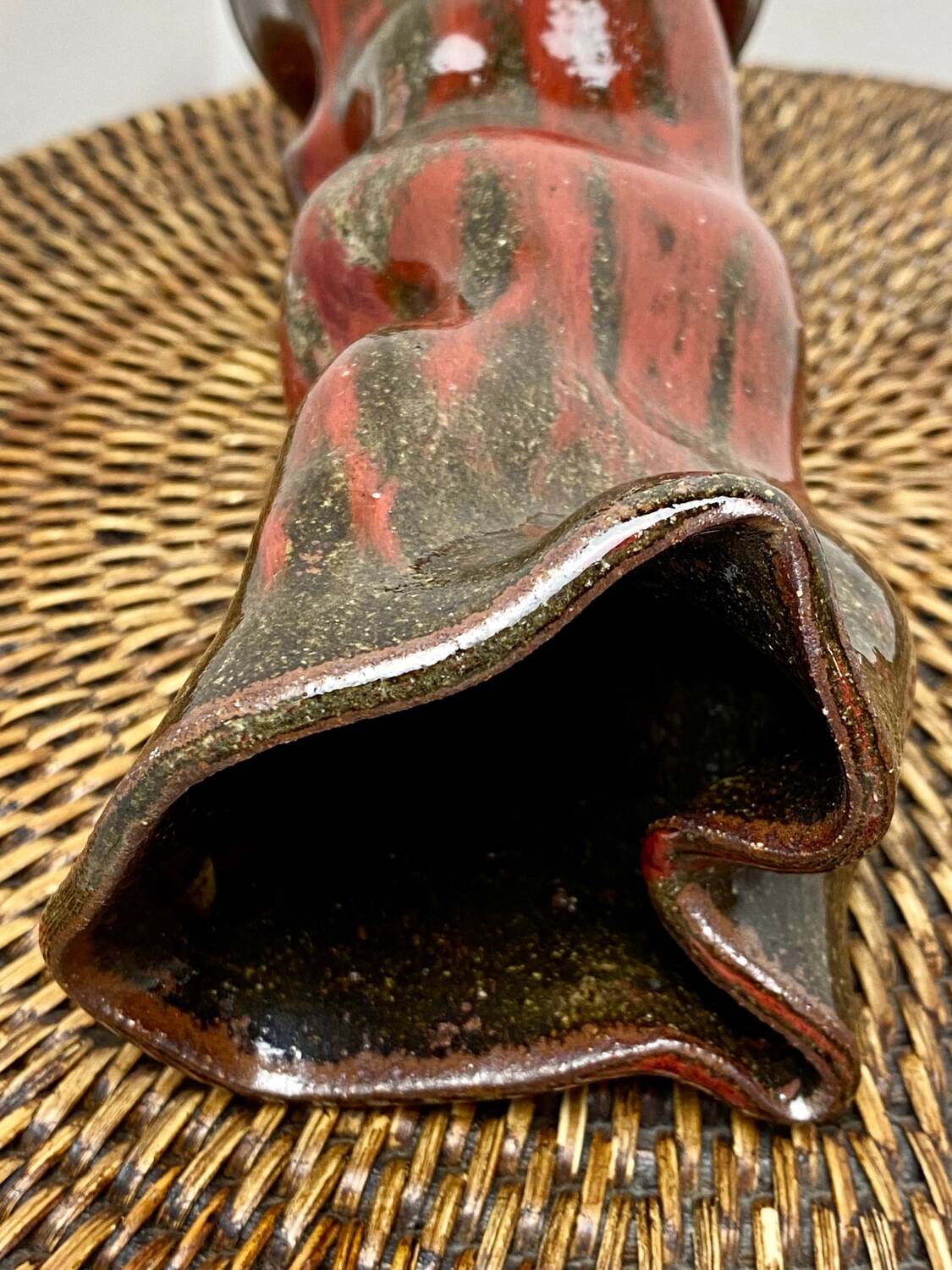 Delahay P ceramic crumpled vase