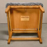 Henning Kjærnulf Set of 6 Razorblade Dining Chairs in Lambswool and Oak