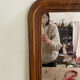 Antique Louis Philippe mirror with wooden plate