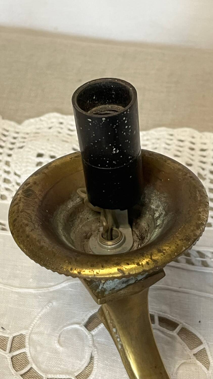 Vintage 6-arm copper chandelier