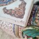 Plant stand - Vintage elephant stool in glazed ceramic