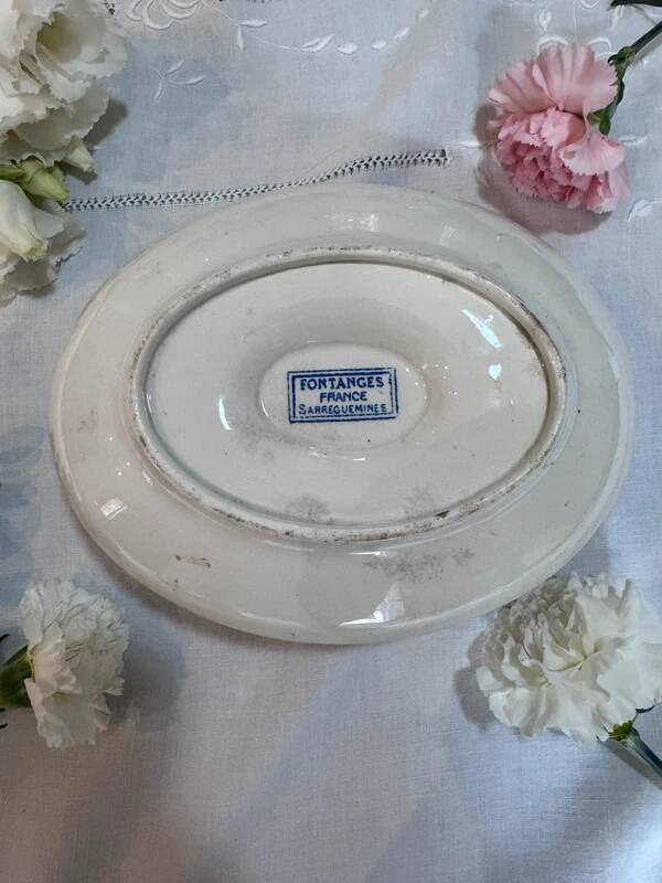Vintage Sarreguemines sauce boat