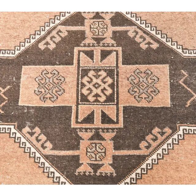 1970s Vintage Turkish Hand-Knotted Runner 94x386