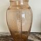 Art Deco pink molded glass vase