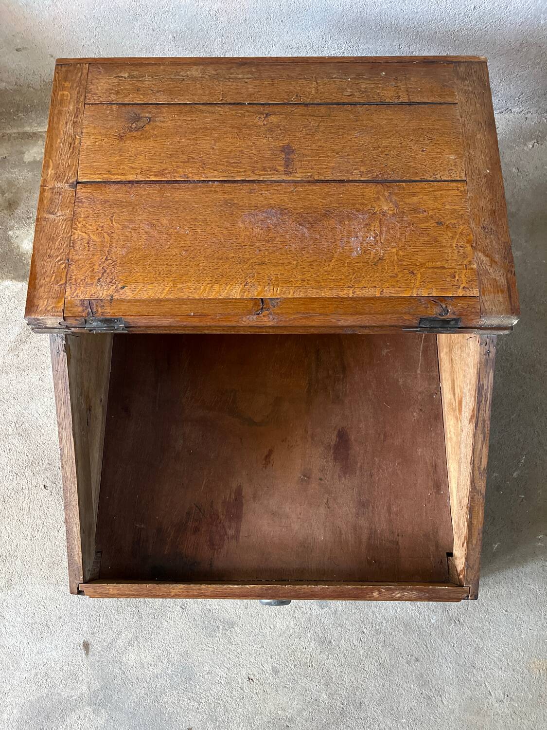 Antique oak school desk