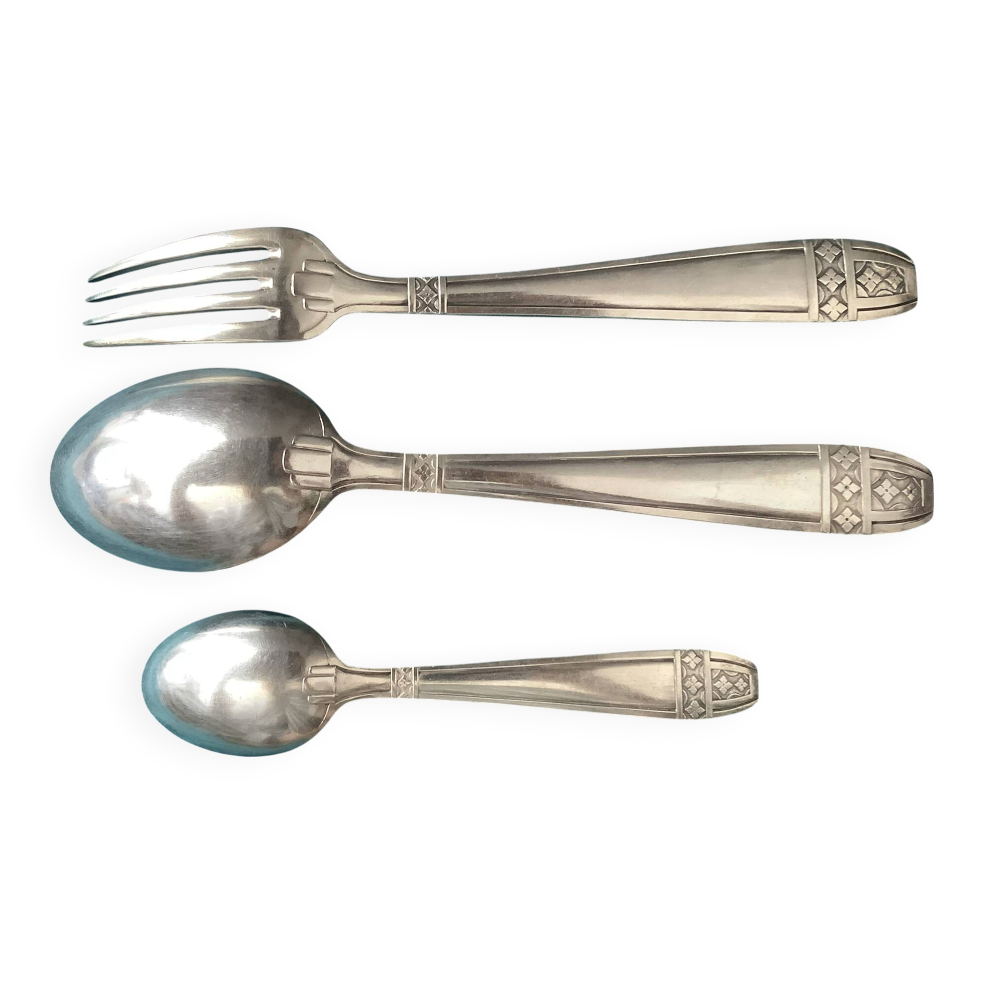 Art Deco Baptism Set Metal + Stamps
