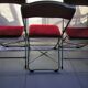 Suite of 4 folding chairs opera red velvet and vintage brass structure