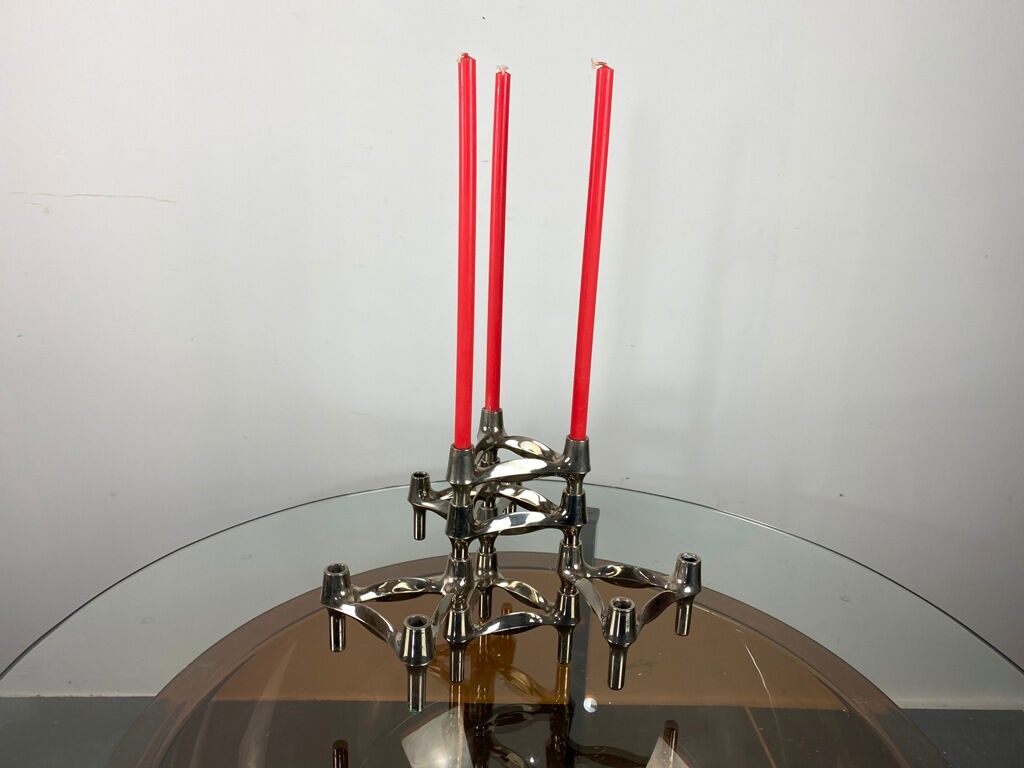 Lot of 6 BMF Nagel modular candlesticks 1970
