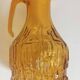 Service à orangeade verre texturé ambre Empoli 2 carafes 12 verres Années 70