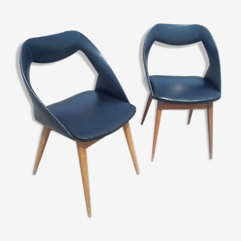 Pair of chairs Louis Paolozzi for Zol