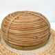 Basket in bamboo and brass from the 70s
