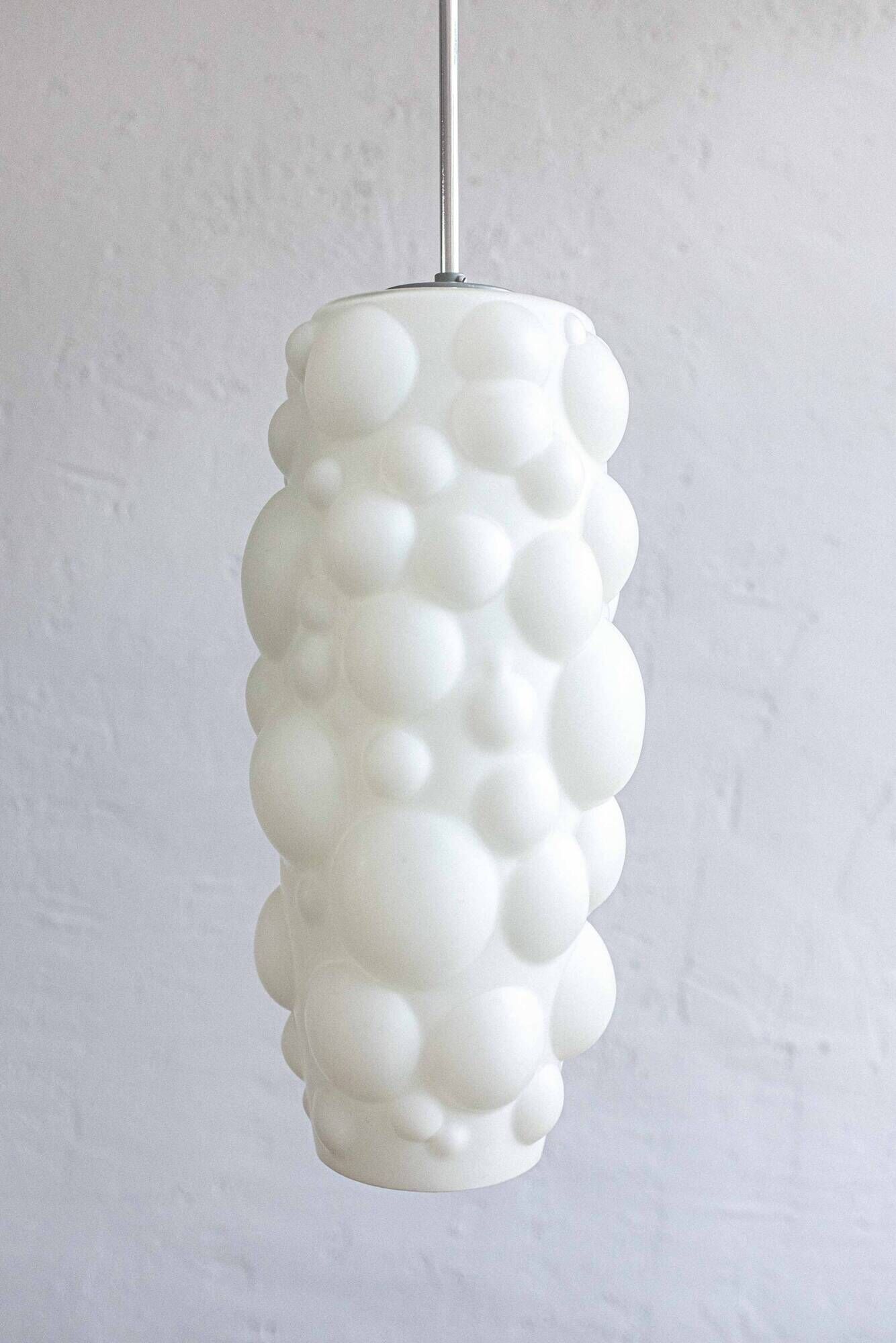 Vintage Czech Hanging Lamp by Osvětlovací Sklo, 1970s