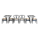 Set of 6 Hans J. Wegner Wishbone Chairs by Carl Hansen & Søn, Denmark, 2007