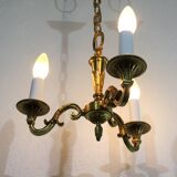 3 light bronze chandelier