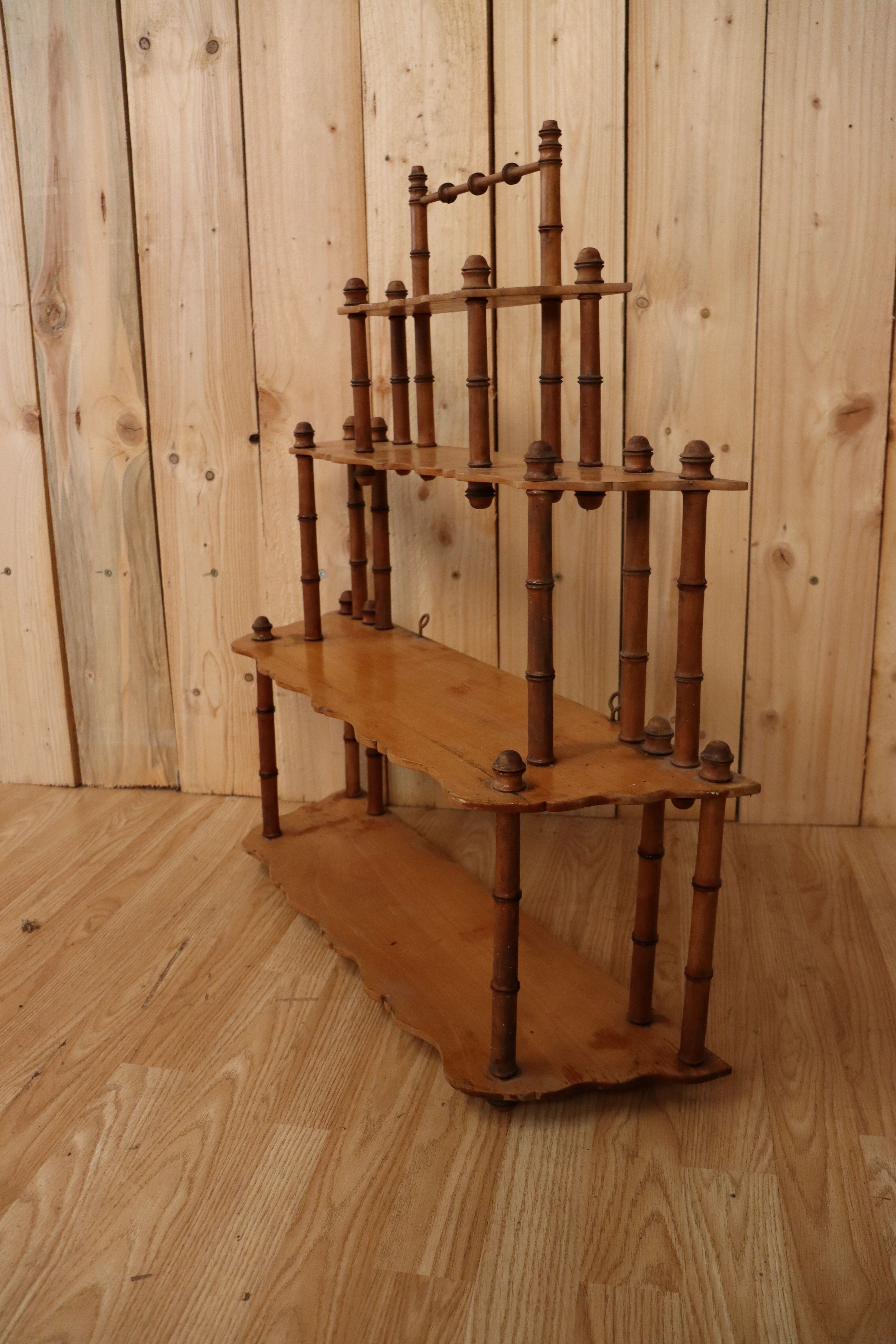 Wooden wall shelf