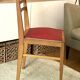 Set of 5 vintage chairs - Beech wood - Faux leather - 1950s