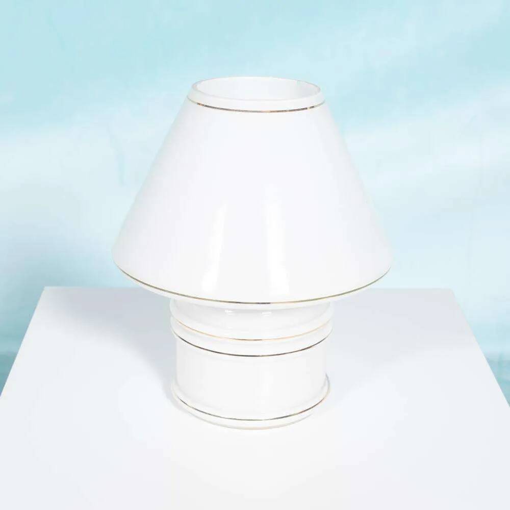 Vintage glass table lamp from the 70s, space age mushroom.