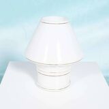 Vintage glass table lamp from the 70s, space age mushroom.