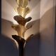 Wall lamp design in gilded metal, leaf décor