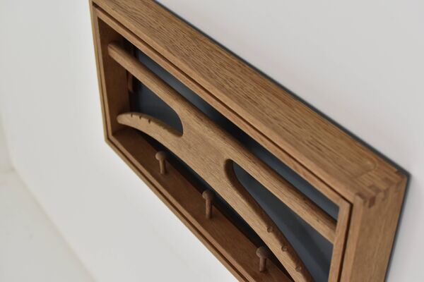 Valet mural d'Adam Hoff & Poul Østergaard pour Virum Møbelsnedkeri, Danemark 1963.