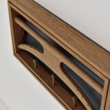 Authentic wall-mounted valet by Adam Hoff & Poul Østergaard for Virum Møbelsnedkeri, Denmark 1963.