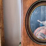 Miniature portrait frame on fabric