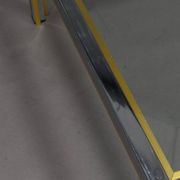 Table basse en chrome et or italienne, années 1970