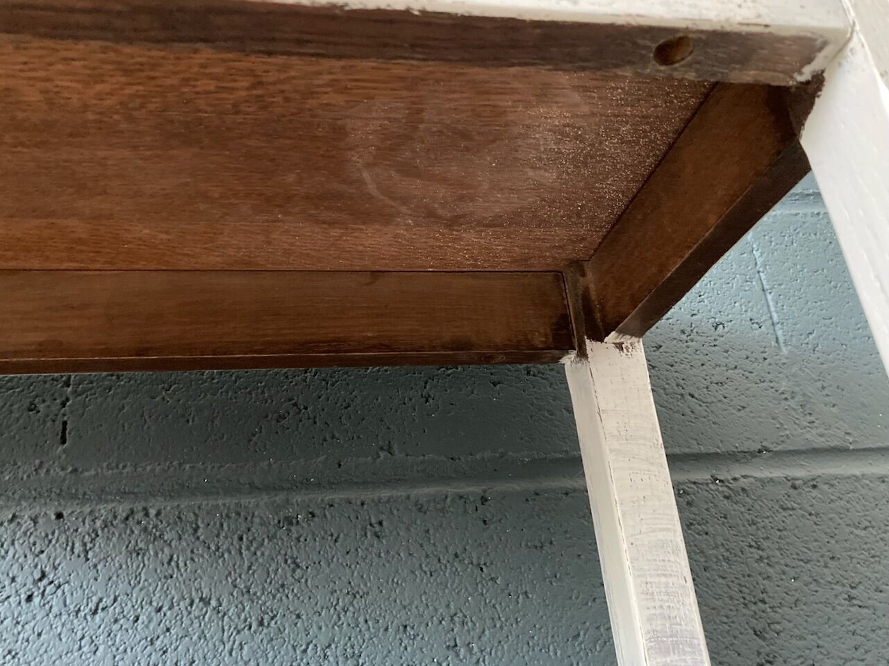 Side table in gray patinated oak