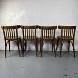 Lot de 4 chaises bistrot style Baumann