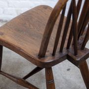 Early Charles Gibbons Windsor Chair in Elm, 1889 High Wycombe