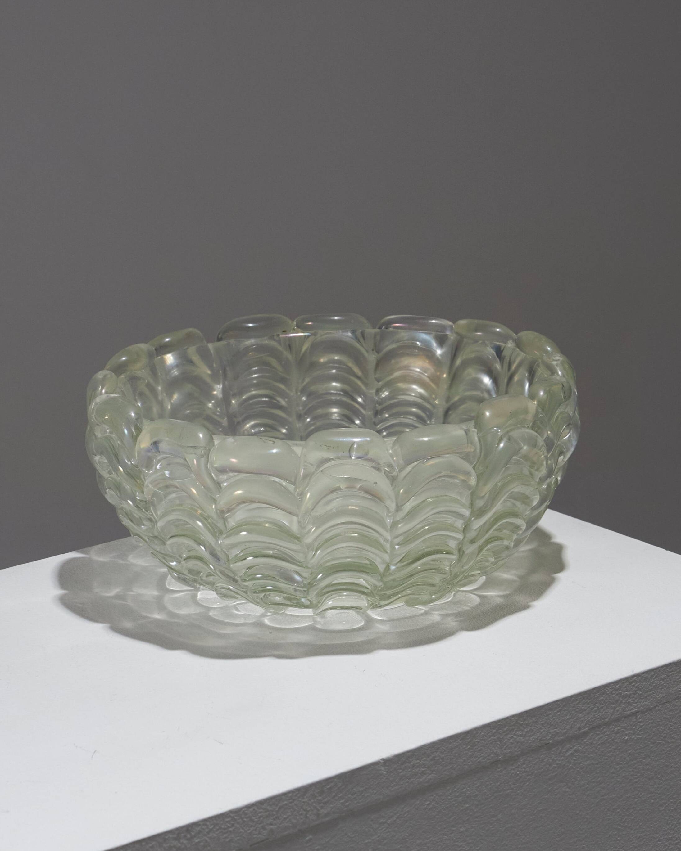 Iridescent Murano glass bowl, 1940s
