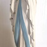 Statue of the holy virgin in hand-painted plaster signed lance 44 cm