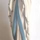 Statue of the holy virgin in hand-painted plaster signed lance 44 cm