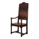 18th Century Liège Armchair in hand carved Oak, Belgium