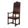 18th Century Liège Armchair in hand carved Oak, Belgium