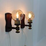 Pair of wall lamps Pokrok Žilina 1970