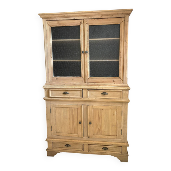 Buffet vitré en bois massif
