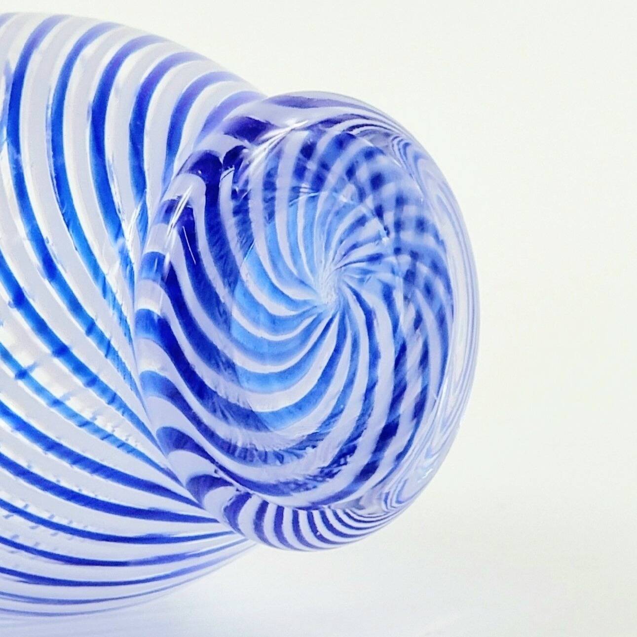 Mid-Century Murano Art Glass Mezza Filigrana Pitcher, Italy, 1960s/1970s