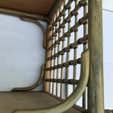 Wicker rattan coffee table 60s-70s
