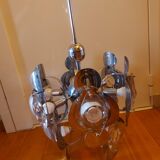 Vintage chandelier 70'S Oscar Torlasco , 9 lights