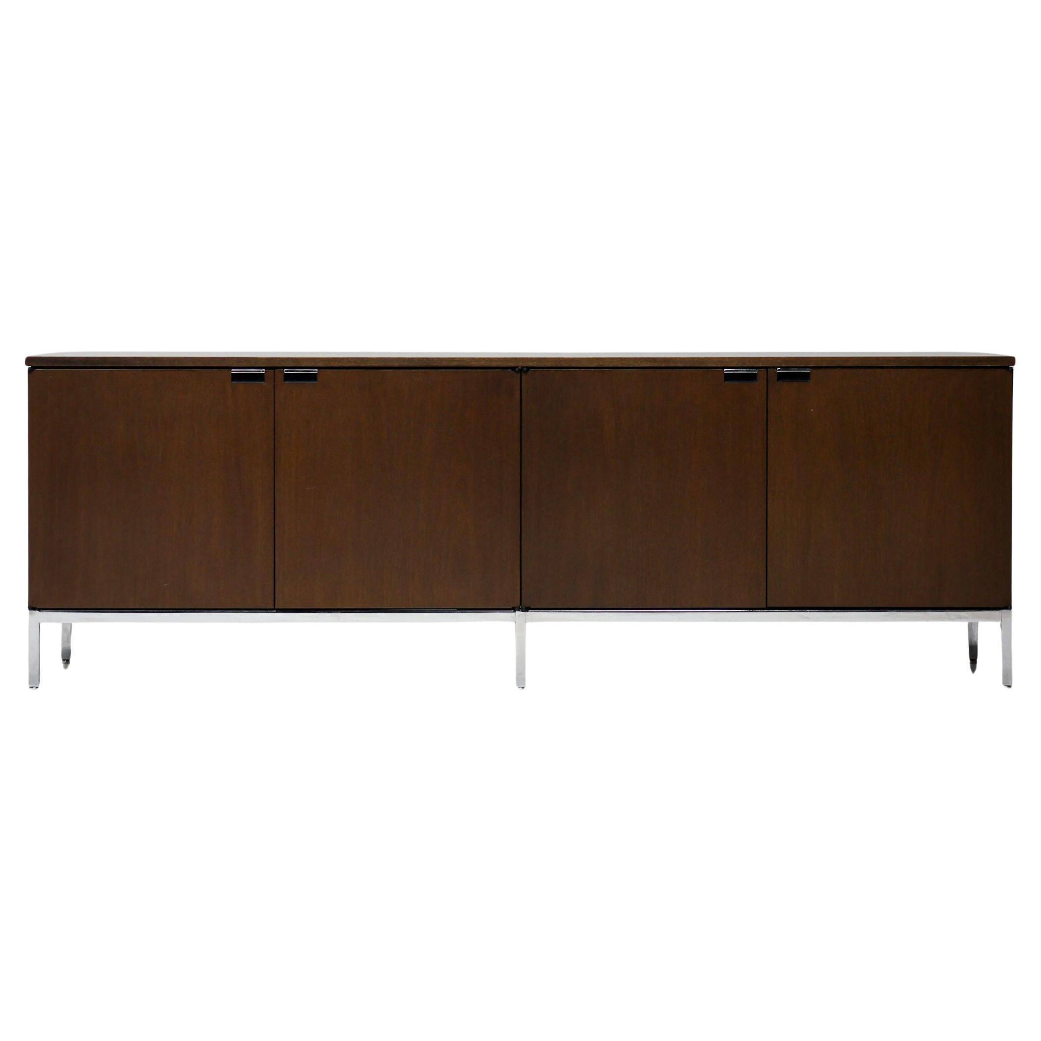 Sideboard in walnut by Florence Knoll Mid Century Modern Executive Boardroom Storage