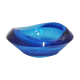 70s blue glass ashtray