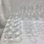 Art deco crystal glass service