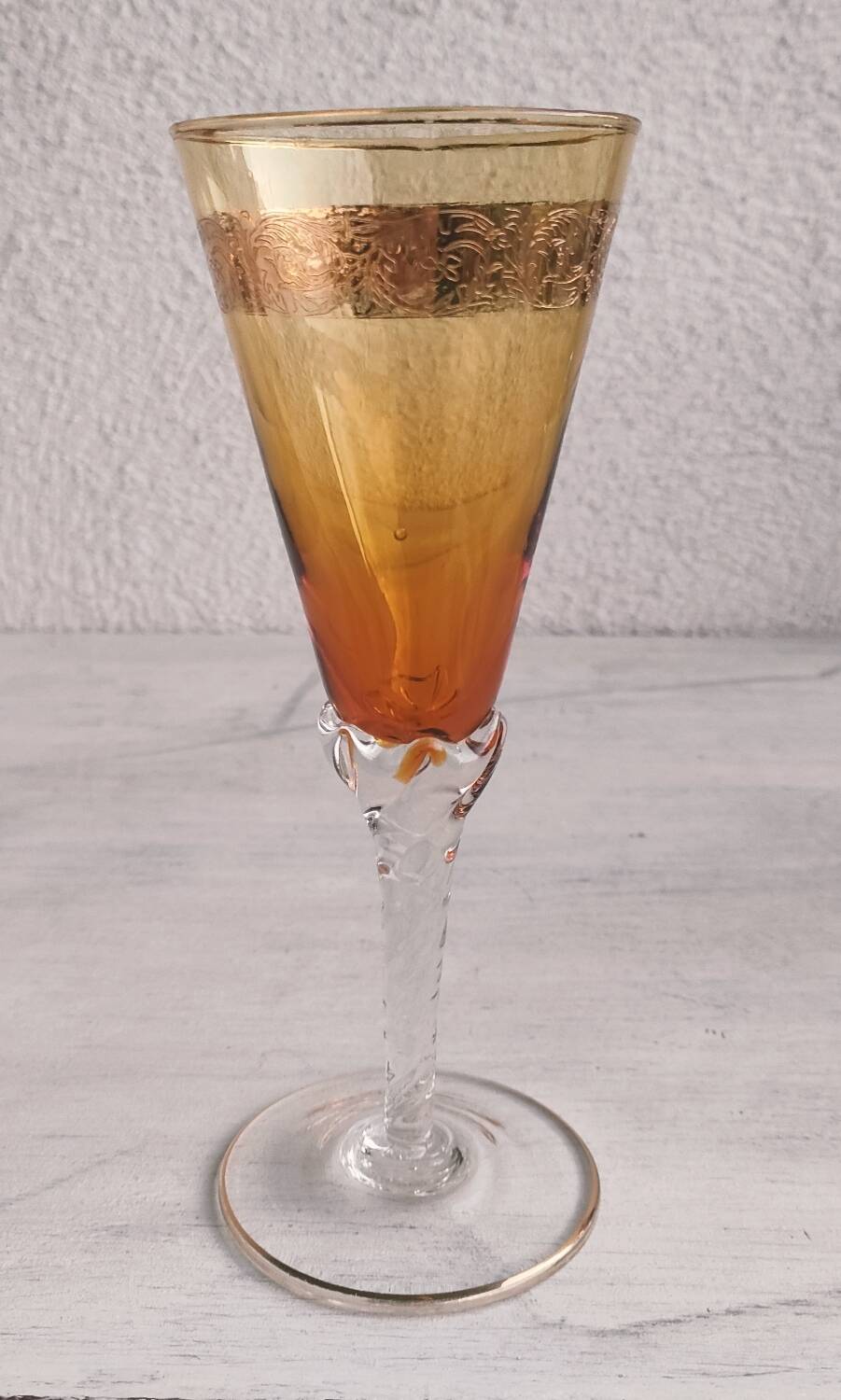 Set of 5 Murano glass flutes