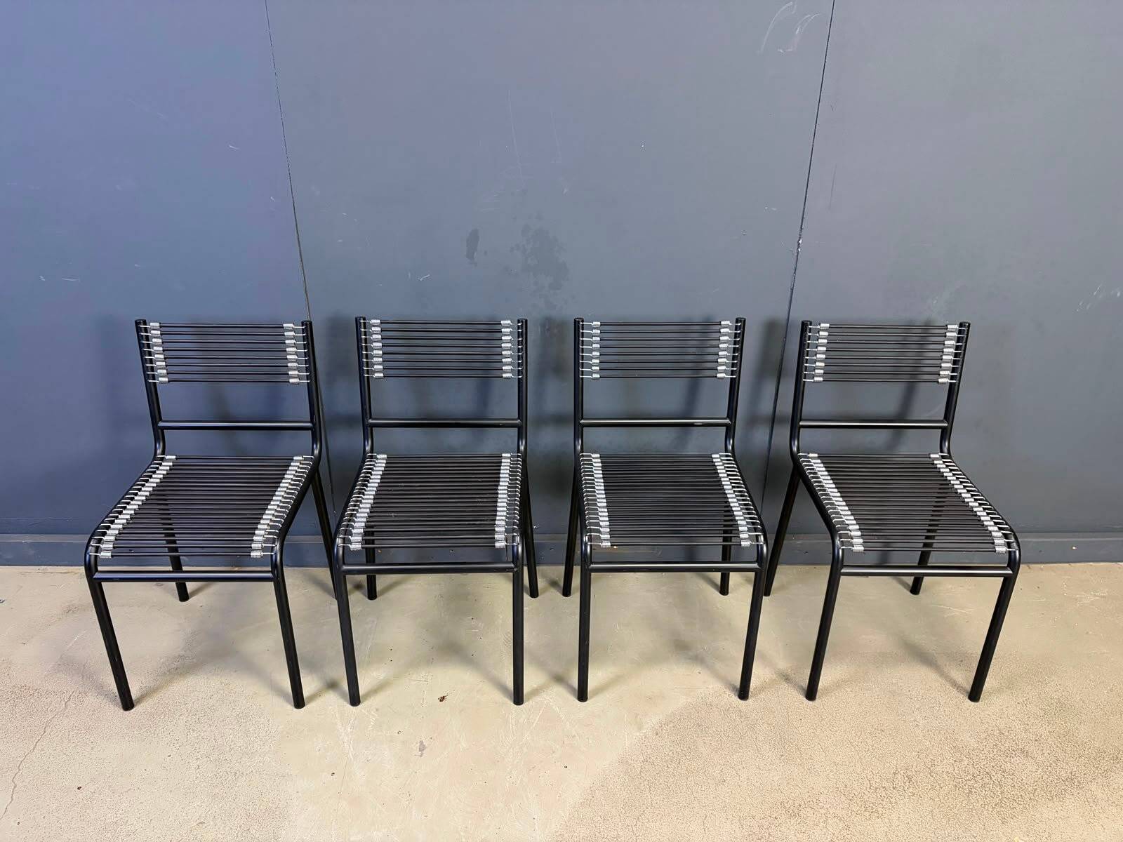 Set of 4 Sandow dining chairs by Rene Herbst, 1980s
