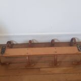 Wooden wall coat rack
