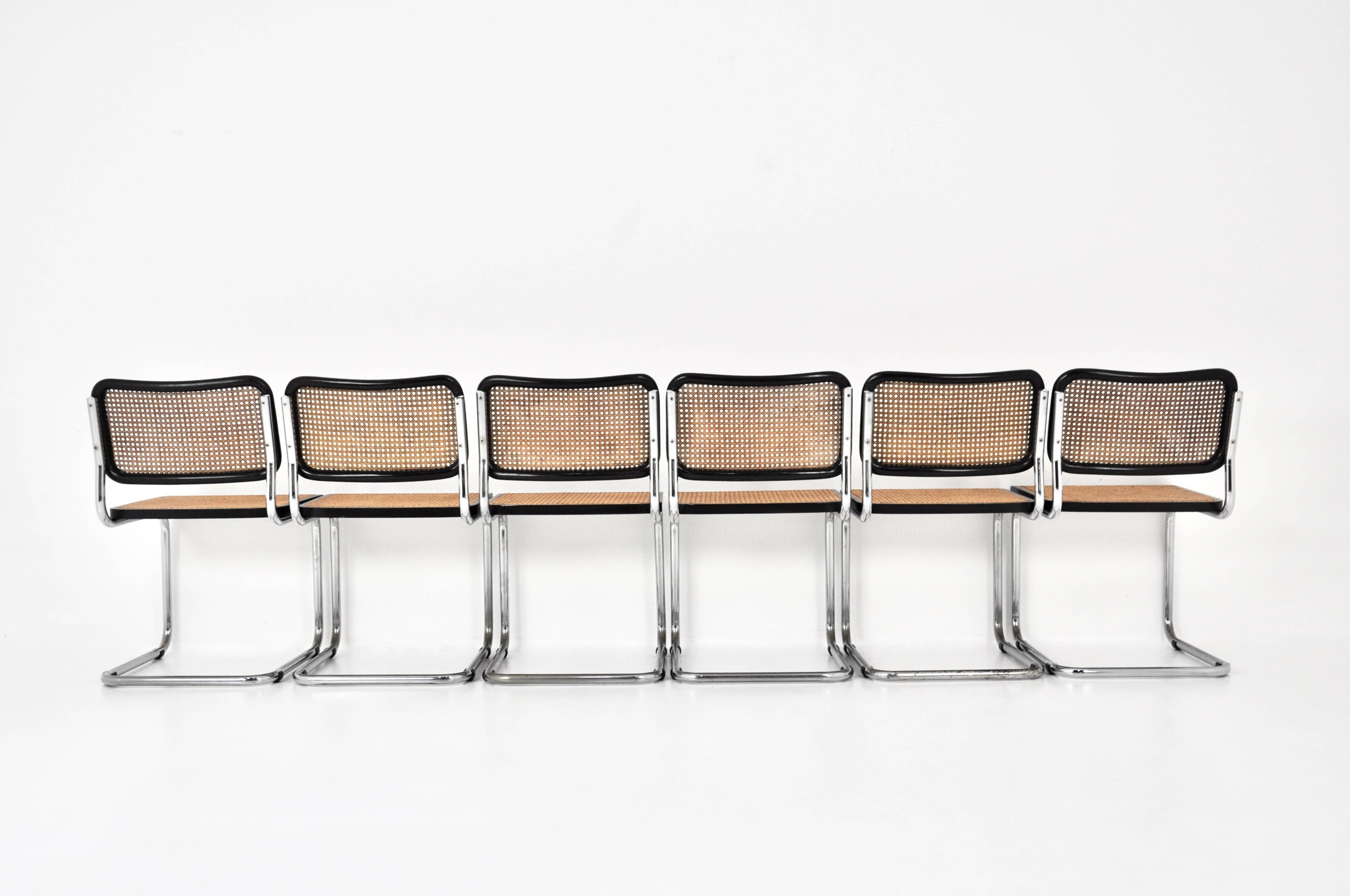 Set of 6 Style B32 Dining Room Chairs by Marcel Breuer