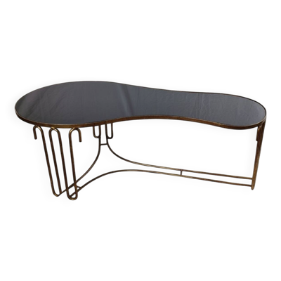 Table Rognon en Métal Doré DLG de Jean Royère